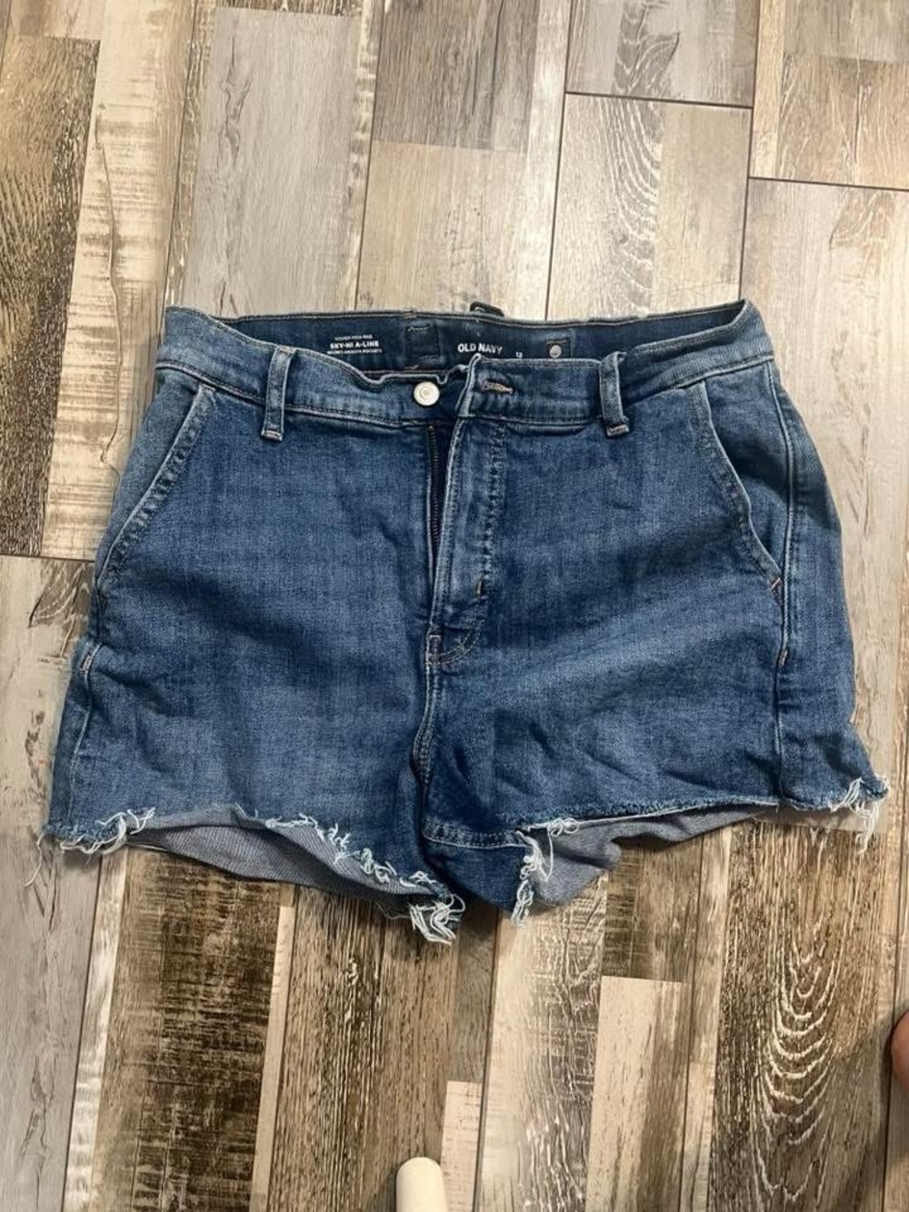Old Navy Indigo Denim Frayed Hem Cutoff Shorts